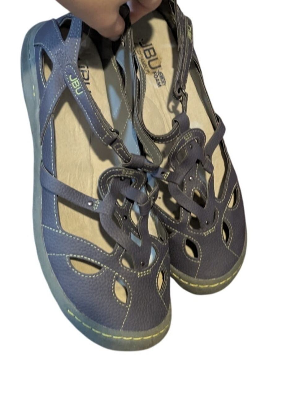 JBU Jambu Womens Sydney Gray Comfort Sandals Size 9